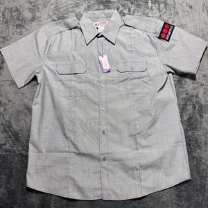 National Patrol Work Shirt Men 17 Gray 8890S-GRY-17